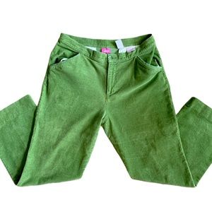 Lime green corduroys